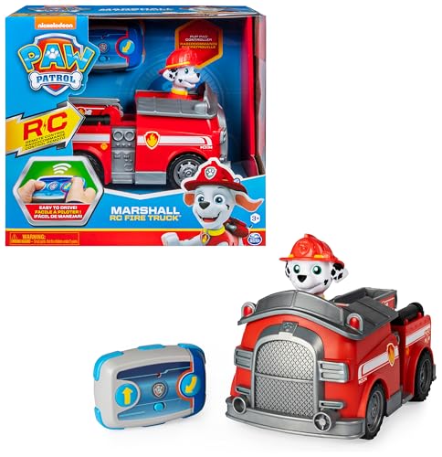 PAW Patrol Marshalls ferngesteuertes Feuerwehrauto mit Fernbedienung, Spielzeug für Kinder ab 3 Jahren, Batteriebetrieben von PAW PATROL