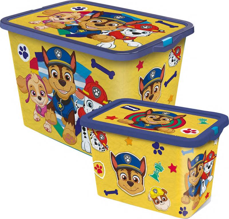 Paw Patrol Aufbewahrungsboxen Set 23l &  7l, Gelb von Paw Patrol