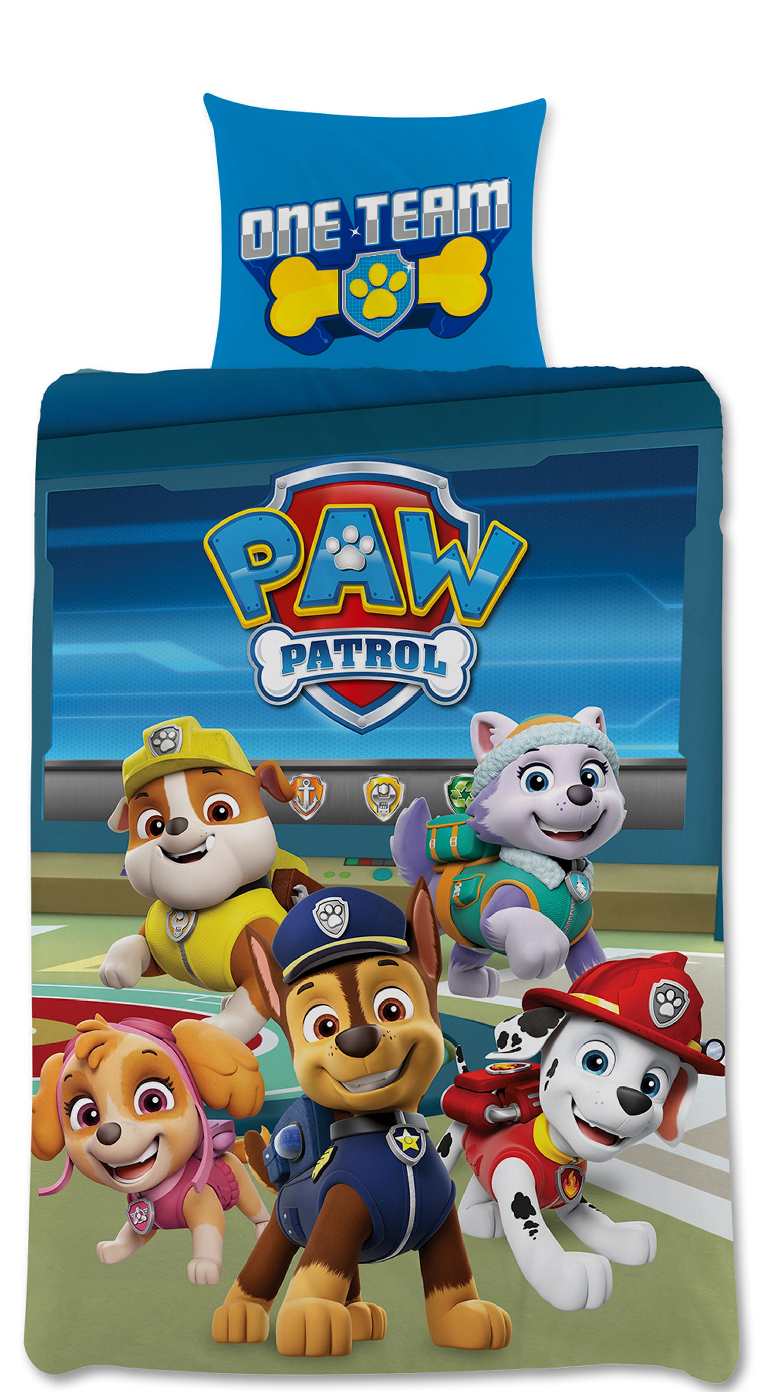 Paw Patrol Bettwäsche 150 x 210, Blau von Paw Patrol