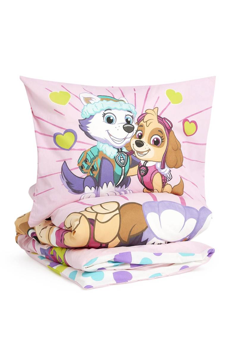 Paw Patrol Bettwäsche 150x210, Rosa von Paw Patrol