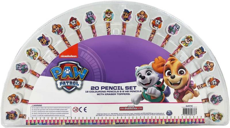 Paw Patrol Stifteset mit Radiergummi 20er-Pack von Paw Patrol