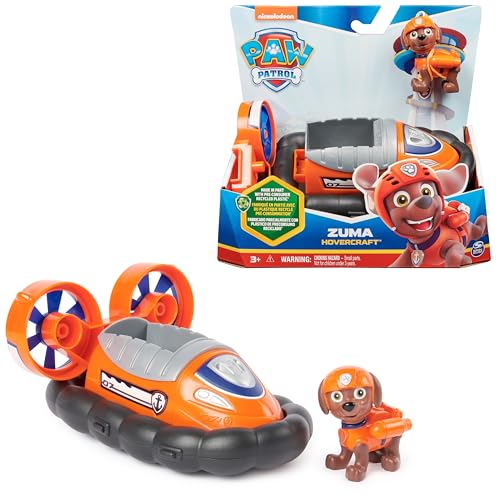 PAW PATROL, Luftkissenboot mit Zuma-Figur (Sustainable Basic Vehicle/Basis Fahrzeug), Spielzeug für Kinder ab 3 Jahren von PAW PATROL