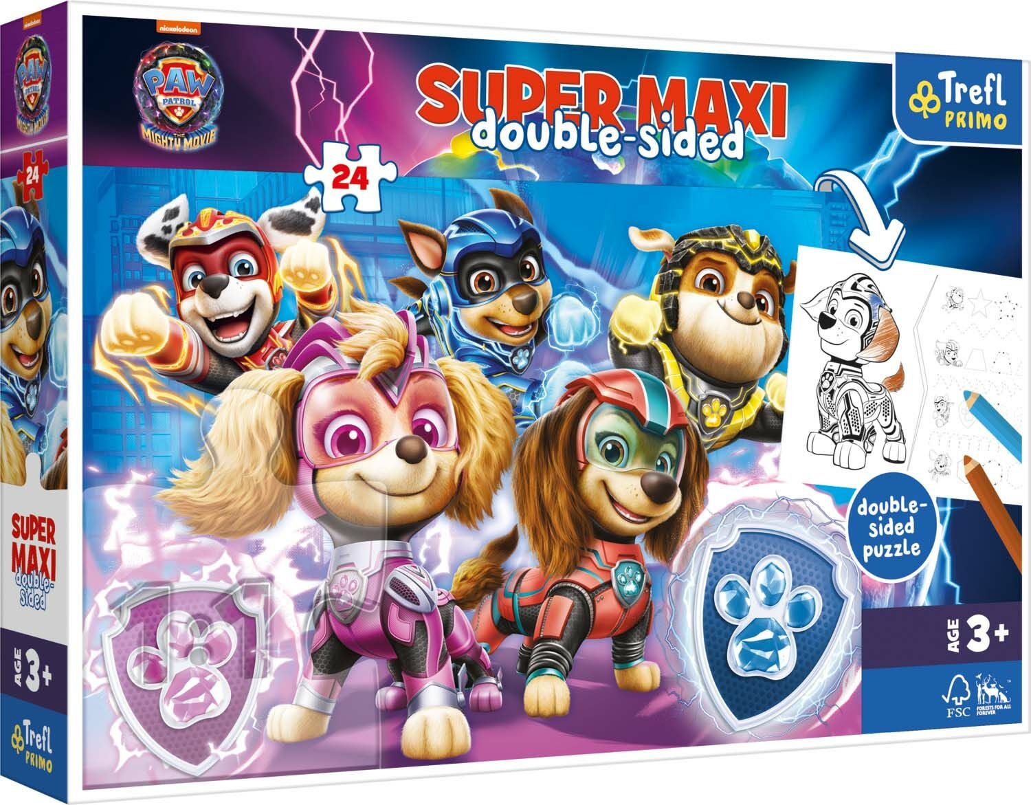 Trefl Primo Paw Patrol The Mighty Movie Super Maxi Puzzle 24 Teile von Paw Patrol