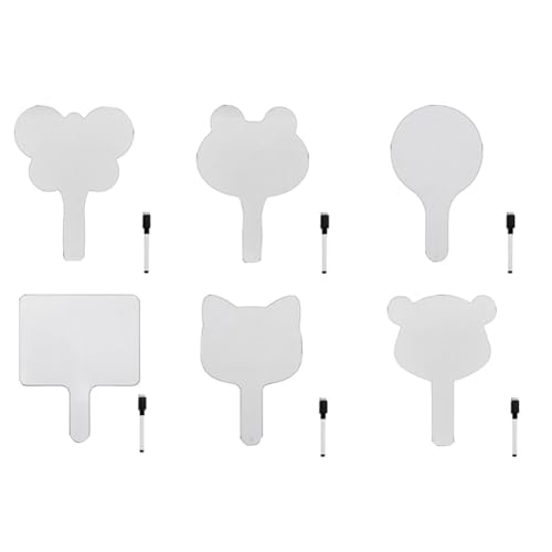 Pawnath 6 StüCk Dry Erase Answer Paddle - Whiteboard, Doppelseitige Paddles Dry Erase Boards von Pawnath