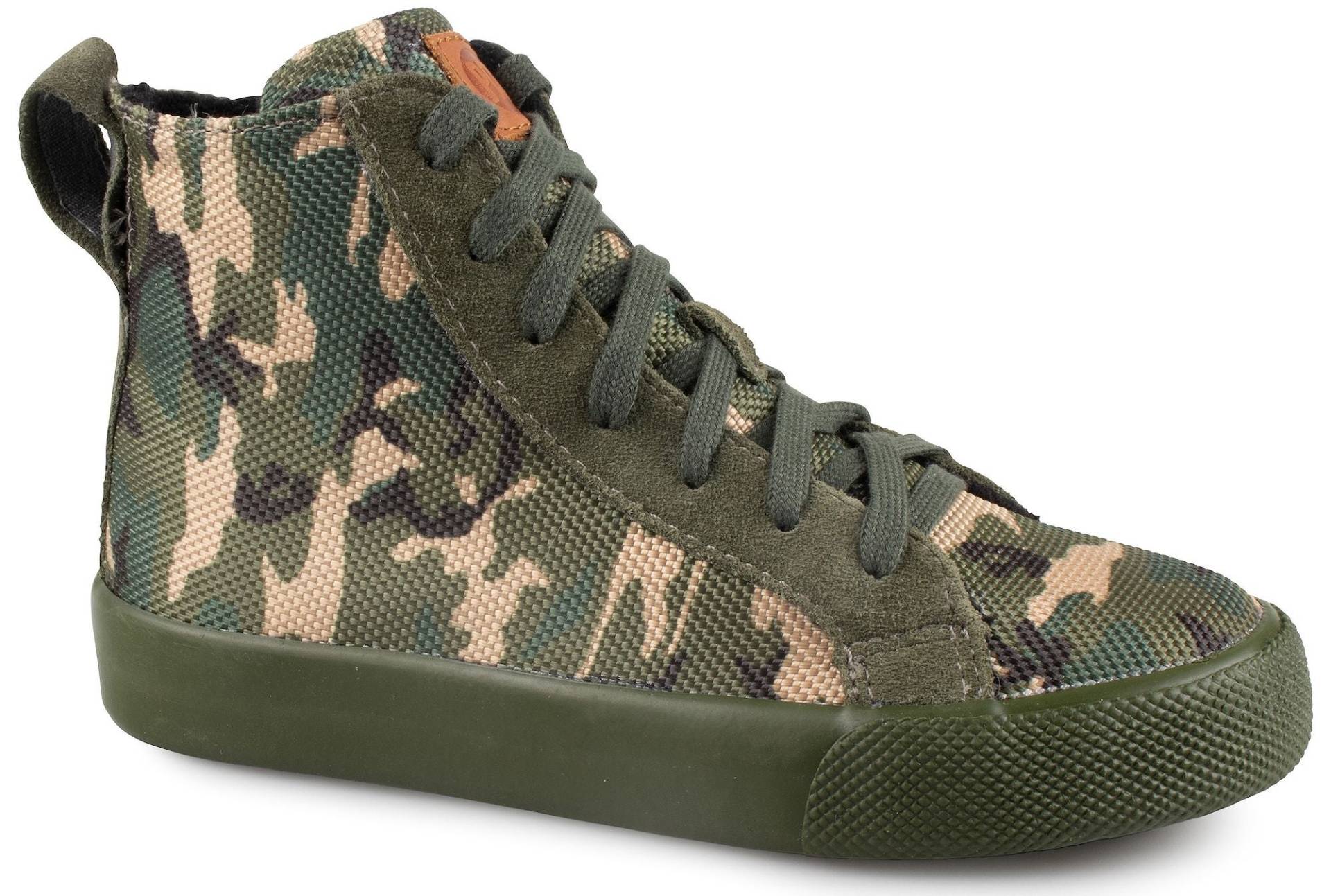 Pax Plod Kinder Sneaker, Grün/Camo, 24, Kinderschuhe von Pax