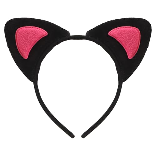 Paxrmuky Katzenohren Haarreif,Cat Ears Headband für Damen, Mädchen, Haarschmuck Deko Accessoire zu Karneval & Halloween Katzen Kostüm von Paxrmuky