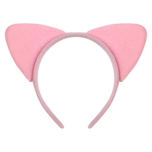 Paxrmuky Schwarzes Katzenohr Haarband Partys Feste und Karneval Kopfbedekung Mädchen Damen Halloween Weihnachten Charmant (rosa) von Paxrmuky