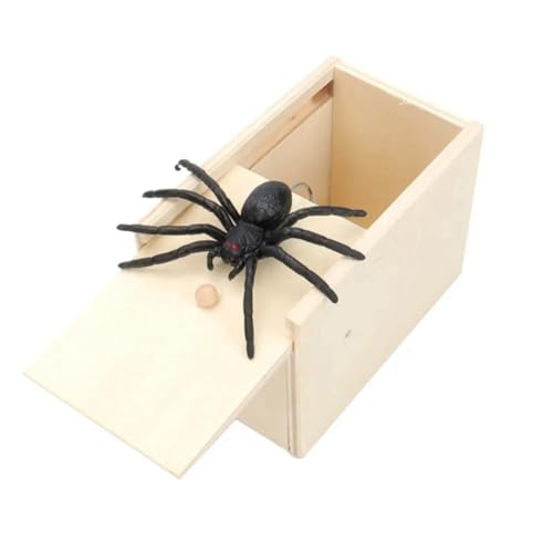 Pcivzxam 2er-Set Spider Prank Box Kit Handgefertigtes Holzspinnen-Geld-Überraschung in Einer Box, Pranks Spielzeug-Kit für Erwachsene und Kinder von Pcivzxam