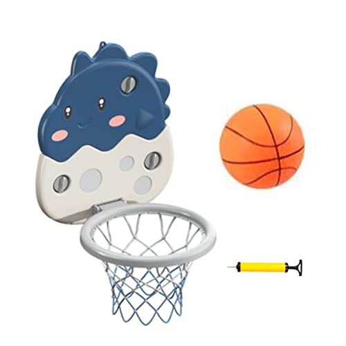 Pcivzxam Kinder-Sportspielzeug-Basketballkorb-Set mit Bällen und Ballpumpe Zum Aufhängen, Tragbares Basketballspielzeug, Kinderspiele von Pcivzxam