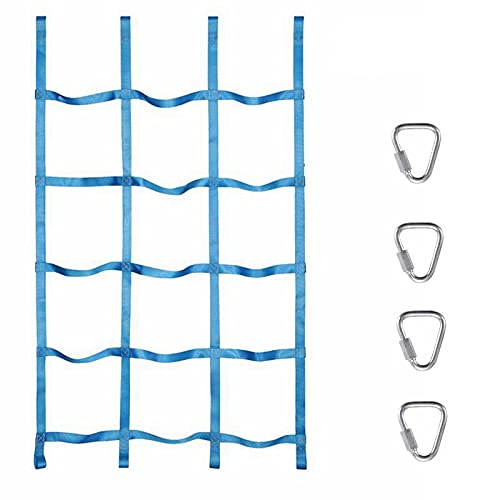 Pcivzxam Kletternetz für drinnen und draußen, 178 x 109 cm, Spielplatz-Güternetz, Schaukel-Kletternetz, Kinder-Kletternetz, Hellblau von Pcivzxam