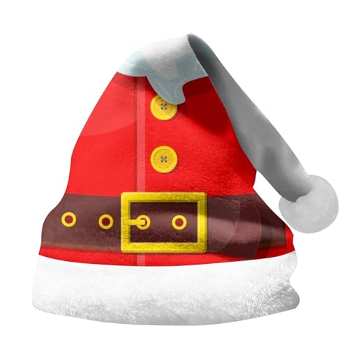 Black Friday, Lustig Nikolausmütze Erwachsene Lang Weihnachts Mütze - Nikolausmütze Plüsch Weihnachtsmann Mütze Kostüm Weihnachtszubehör Santa Hat Für Herren Damen Wein von Pdakieyxnd