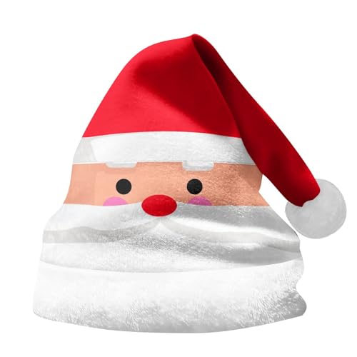 Nikolaus Mütze, Lustig Nikolausmütze Erwachsene Lang Weihnachts Mütze - Nikolausmütze Plüsch Weihnachtsmann Mütze Kostüm Weihnachtszubehör Santa Hat Für Herren Damen Wassermelone rot von Pdakieyxnd