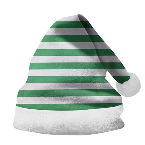 Nikolausmützen, Lustig Nikolausmütze Erwachsene Lang Weihnachts Mütze - Nikolausmütze Plüsch Weihnachtsmann Mütze Kostüm Weihnachtszubehör Santa Hat Für Herren Damen Dunkelgrün von Pdakieyxnd