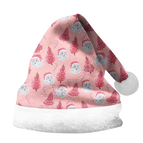 Sale Angebote, Lustig Nikolausmütze Erwachsene Lang Weihnachts Mütze - Nikolausmütze Plüsch Weihnachtsmann Mütze Kostüm Weihnachtszubehör Santa Hat Für Herren Damen Rosa von Pdakieyxnd