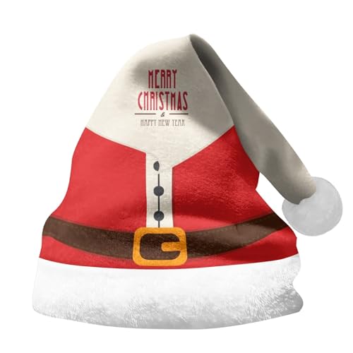 Sale Angebote, Lustig Nikolausmütze Erwachsene Lang Weihnachts Mütze - Nikolausmütze Plüsch Weihnachtsmann Mütze Kostüm Weihnachtszubehör Santa Hat Für Herren Damen Ziegelrot von Pdakieyxnd