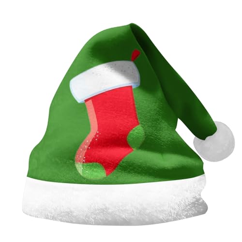 Weihnachtsmütze Lang, Lustig Nikolausmütze Erwachsene Lang Weihnachts Mütze - Nikolausmütze Plüsch Weihnachtsmann Mütze Kostüm Weihnachtszubehör Santa Hat Für Herren Damen Wassermelone rot von Pdakieyxnd