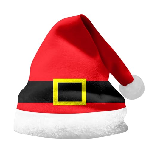 Weihnachtsmütze Schwarz, Lustig Nikolausmütze Erwachsene Lang Weihnachts Mütze - Nikolausmütze Plüsch Weihnachtsmann Mütze Kostüm Weihnachtszubehör Santa Hat Für Herren Damen Khaki von Pdakieyxnd