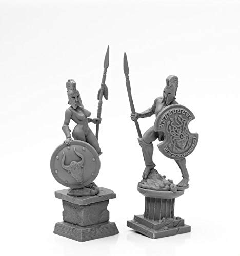 Pechetruite 1 x AMAZON and SPARTAN LIVING STATUES (Bronze) - Reaper Bones Miniature zum Rollenspiel Kriegsspiel - 44126 von Pechetruite