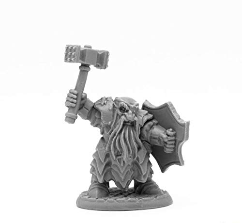 Pechetruite 1 x Dark Dwarf Striker - Reaper Bones Miniature zum Rollenspiel Kriegsspiel - 44107 von Guoml