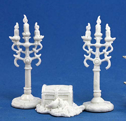 Pechetruite 1 x Treasure Pile and CANDLEABRA - Reaper Bones Miniature zum Rollenspiel Kriegsspiel - 77138 von Reaper