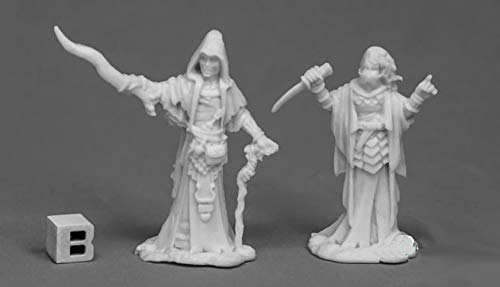 Pechetruite 2 x Cultist Priests - Reaper Bones Miniature zum Rollenspiel Kriegsspiel - 77518 von ZYZYZK