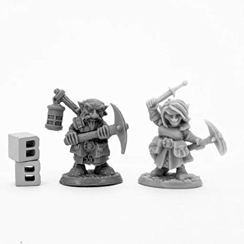 Pechetruite 2 x DEEP GNOME Heroes - Reaper Bones Miniature zum Rollenspiel Kriegsspiel - 44047 von Pechetruite