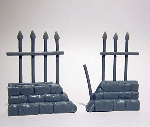 Pechetruite 2 x Graveyard Ruined Fences - Reaper Bones Miniature zum Rollenspiel Kriegsspiel - 77528 von Pechetruite