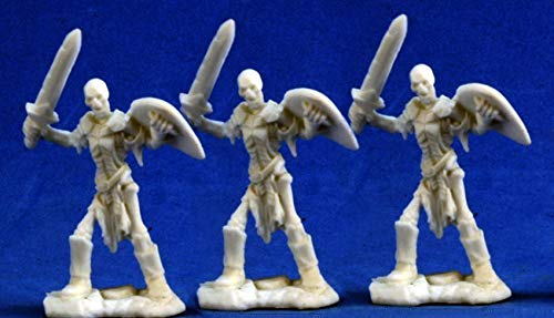 Pechetruite 3 x GUARDIEN Sword Skeleton - Reaper Bones Miniature zum Rollenspiel Kriegsspiel - 77240 von Pechetruite