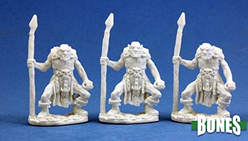 Pechetruite 3 x ORC Spearmen - Reaper Bones Miniature zum Rollenspiel Kriegsspiel - 77003 von Pechetruite