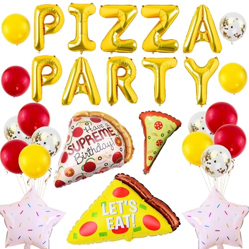 Pizza Party Dekorationen Geburtstag Luftballons von Pecration