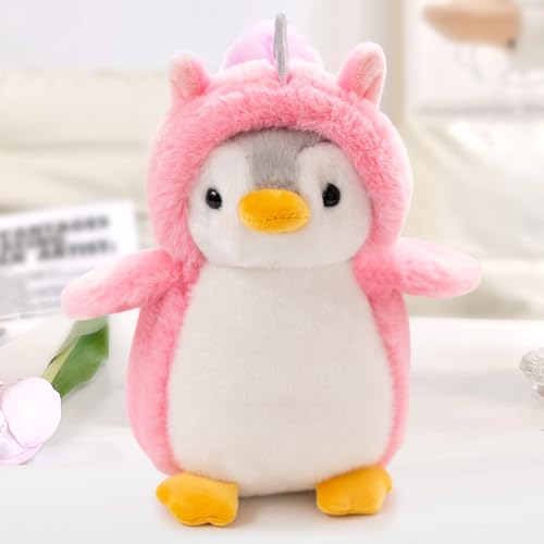 Peelanmall Pinguin Stofftier Plüschtier, Soft Toy Tiere Kuscheltier, Soft Cuddly Friends, Kinder Kuschelweiches Plüschtier, 25 cm Plüschtier für Mädchen, Jungen & Babys, Waschmaschinenfest (Rosa) von Peelanmall