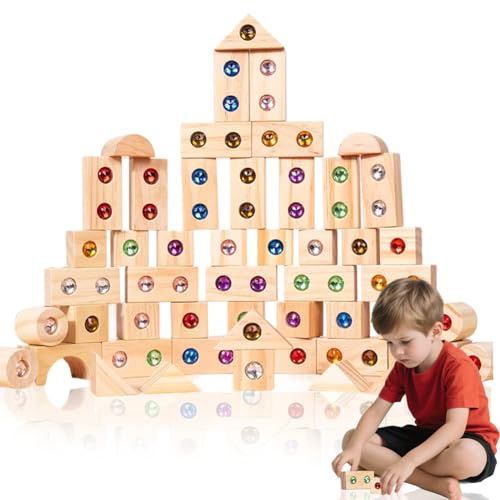 Regenbogen-Stapelspielzeug Aus Holz, Regenbogen Bausteine Holz, Regenbogen Stapelblock, Sensorik Bausteine 50stk, Pädagogisches Lernspielzeug zur Förderung von Kreativität für Kinder ab 3 Jahren (50) Regenbogen-Stapelspielzeug Aus Holz, Regenbogen Bausteine Holz, Regenbogen Stapelblock, Sensorik Bausteine 50stk, Pädagogisches Lernspielzeug zur Förderung von Kreativität für Kinder ab 3 Jahren (50) von Peelanmall