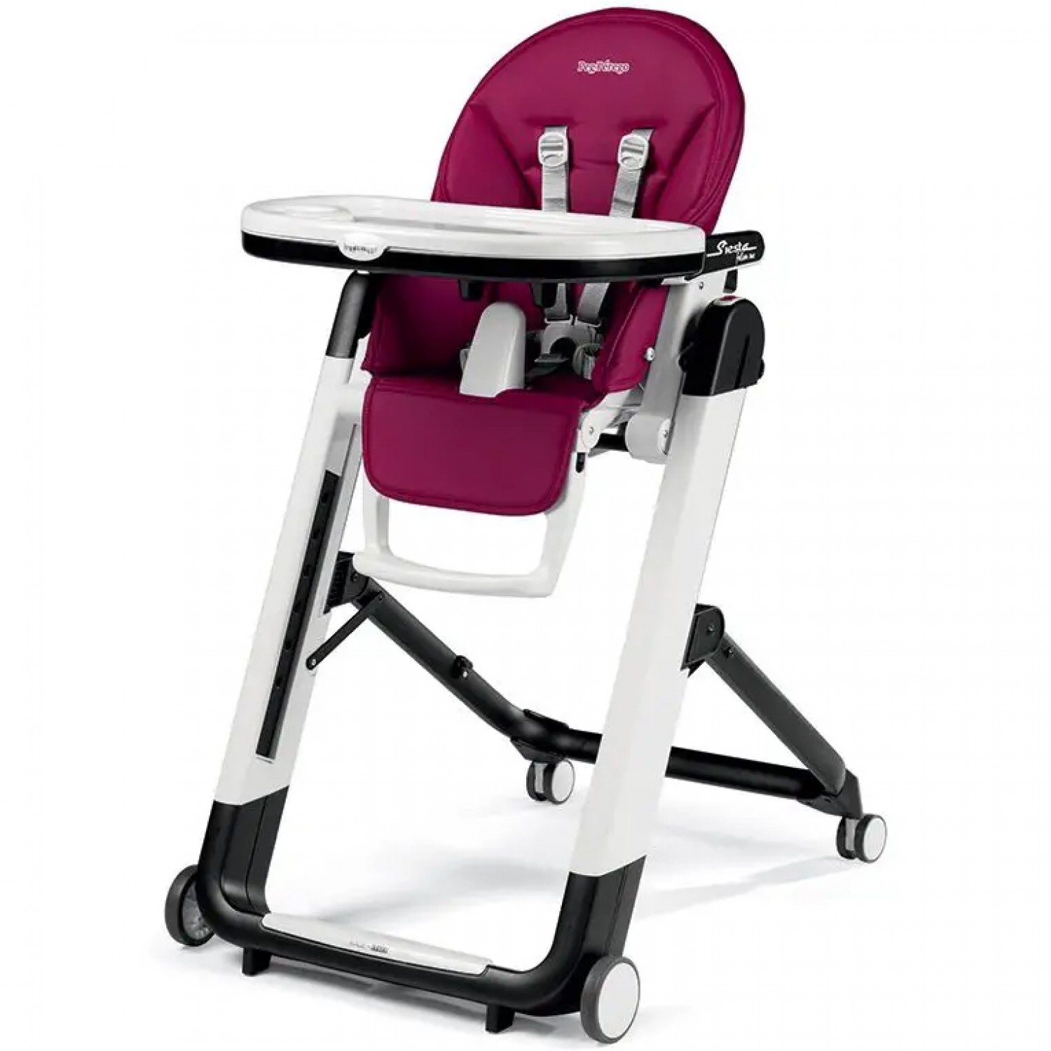 Peg Perego Design Hochstuhl Sesta Follow Me Berry Lederimitat von Peg Perego