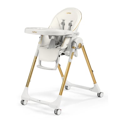 Peg Perego Hochstuhl Prima Pappa Follow Me Gold Lederimitat von Peg Perego