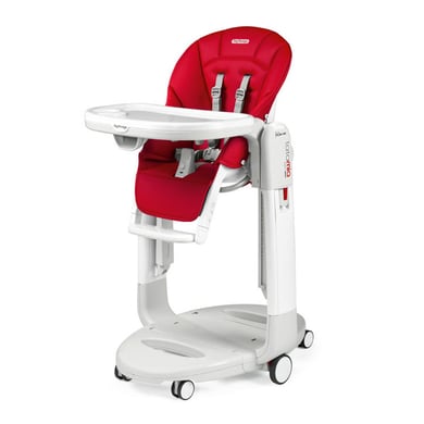 Peg Perego Hochstuhl Tatamia Follow Me Fragola Lederimitat von Peg Perego