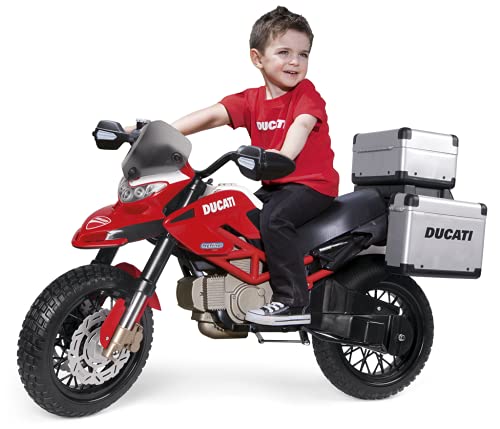 Peg Perego Ducati Enduro - Elektromotorrad für Kinder ab 3 Jahren mit 12 V Akku, Geschwindigkeit bis zu 8 km/h, realistische Details, Räder mit Lauffläche aus Gummi, 2 Geschwindigkeiten, Hupe Peg Perego Ducati Enduro - Elektromotorrad für Kinder ab 3 Jahren mit 12 V Akku, Geschwindigkeit bis zu 8 km/h, realistische Details, Räder mit Lauffläche aus Gummi, 2 Geschwindigkeiten, Hupe von Peg Perego