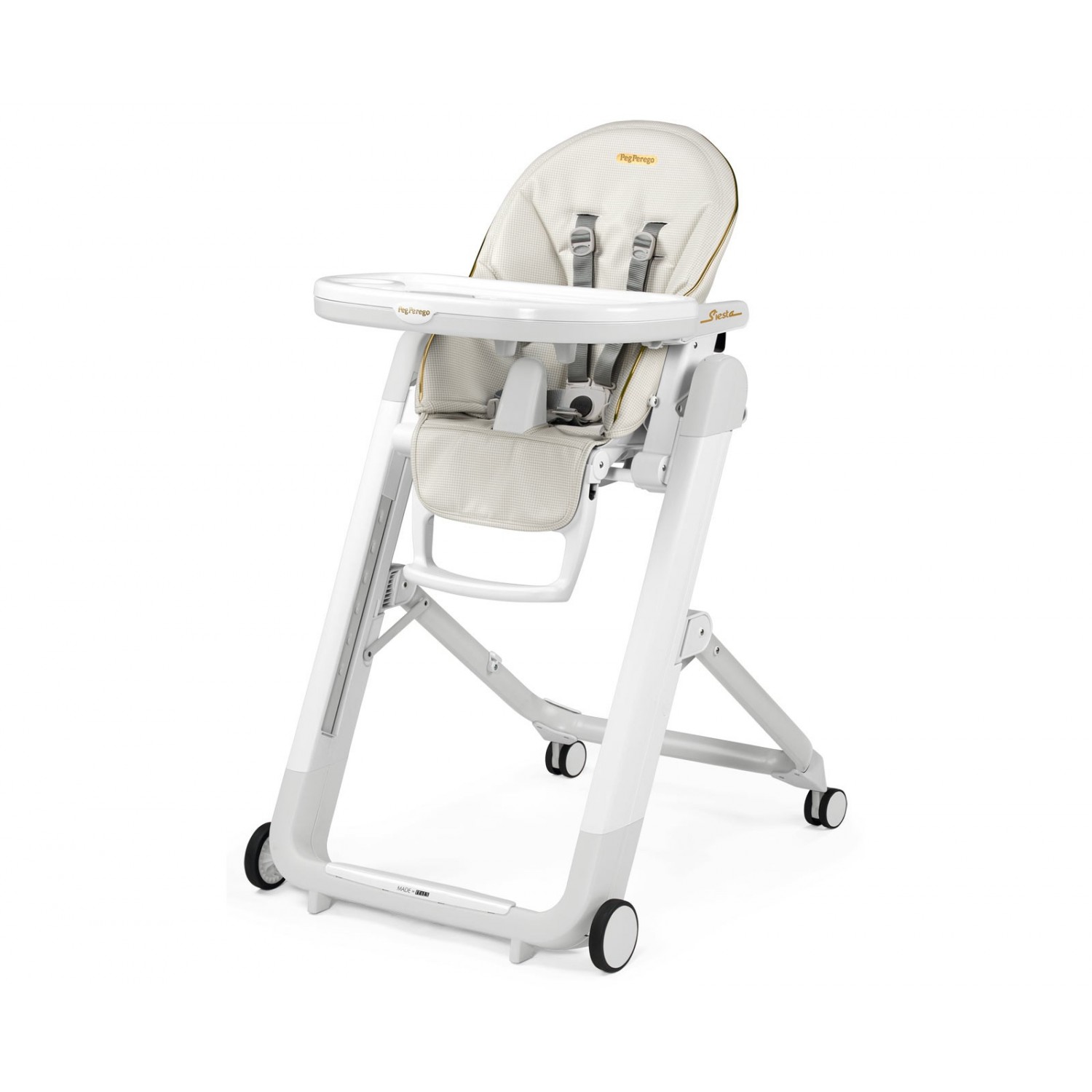 Peg Perego Siesta Follow Me Lucent Bedruckter Eco-Later Hochstuhl von Peg Perego