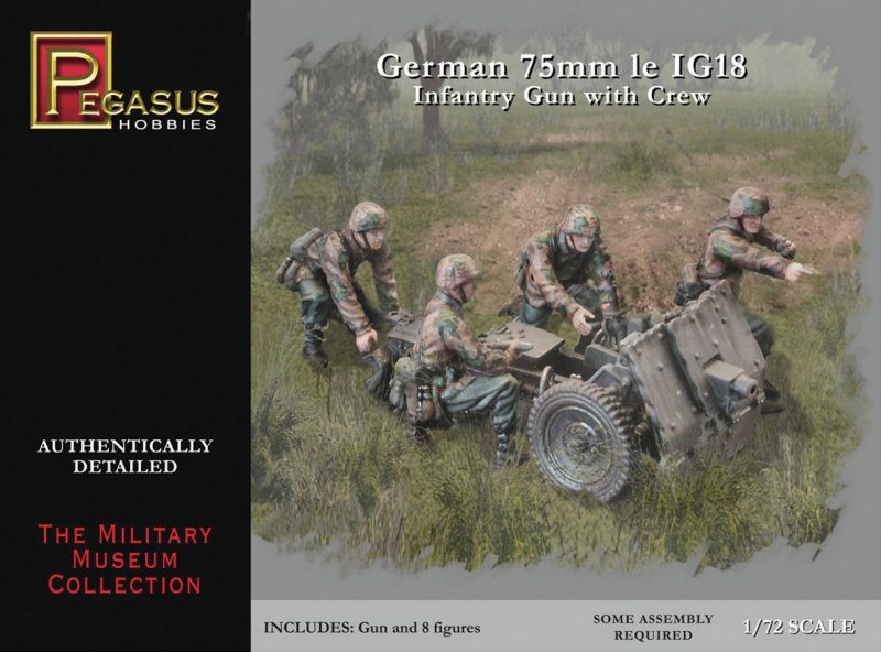 German 75mm 1e IG18 Infantry Gun with Crew von Pegasus Hobbies