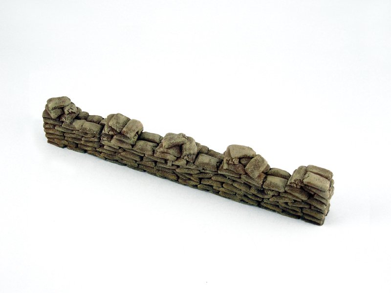 Sandbags 28 mm bemalt von Pegasus Hobbies