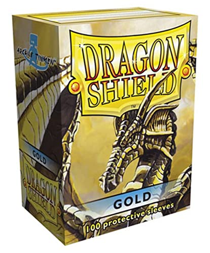 Dragon Shield Sleeves - GOLD - Standard Size Deck Protectors (100 ct) [Toy] von Pegasus Spiele