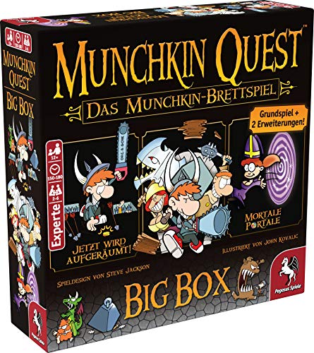 Pegasus Spiele 51953G - Munchkin Quest Big Box Brettspiel, 2-4 Spieler von Pegasus Spiele