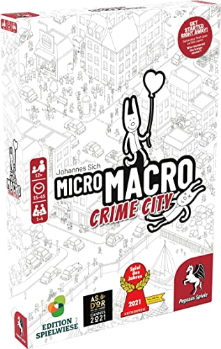 Pegasus Press , MicroMacro: Crime City , Board Game , Ages 12+ , 1-4 Players , 15-45 Minutes Playing Time von Pegasus Spiele