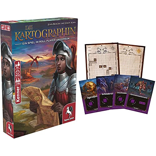 Pegasus Spiele 51311G - Die Kartographin & 51312G - Der Kartograph: Neue Entdeckungen [Mini-Erweiterung] von Pegasus Spiele