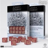 Q-Workshop QW097706 - Game of Thrones, Lannister 10xD6 Dice Set Q-Workshop QW097706 - Game of Thrones, Lannister 10xD6 Dice Set von Pegasus