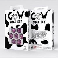 Q-Workshop QWO98307 - Cow Dice Set: RaMOOna purple/pink, Kuh-Würfelset, 7-teilig Q-Workshop QWO98307 - Cow Dice Set: RaMOOna purple/pink, Kuh-Würfelset, 7-teilig von Pegasus