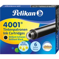 PELIKAN 301218 Pelikan Tintenpatronen 4001®, Brillant-Schwarz, 6 Stück von Pelikan