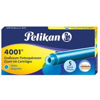 PELIKAN 310656 Pelikan Großraum-Tintenpatronen 4001®, Türkis, 5 Stück von Pelikan