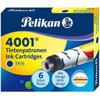 PELIKAN 338244 Pelikan bedruckte Tintenpatronen 4001®, Königsblau, 6 Stück von Pelikan