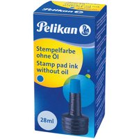 PELIKAN 351213 Pelikan Stempelfarbe ohne Öl 28 ml Blau von Pelikan