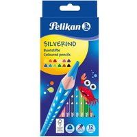 PELIKAN 700634 Pelikan Buntstifte SILVERINO, dreieckig, 12 Farben von Pelikan